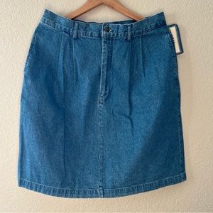 🆕 Ruff Hewn Vintage Dead Stock Blue Denim Kick Skirt | 16